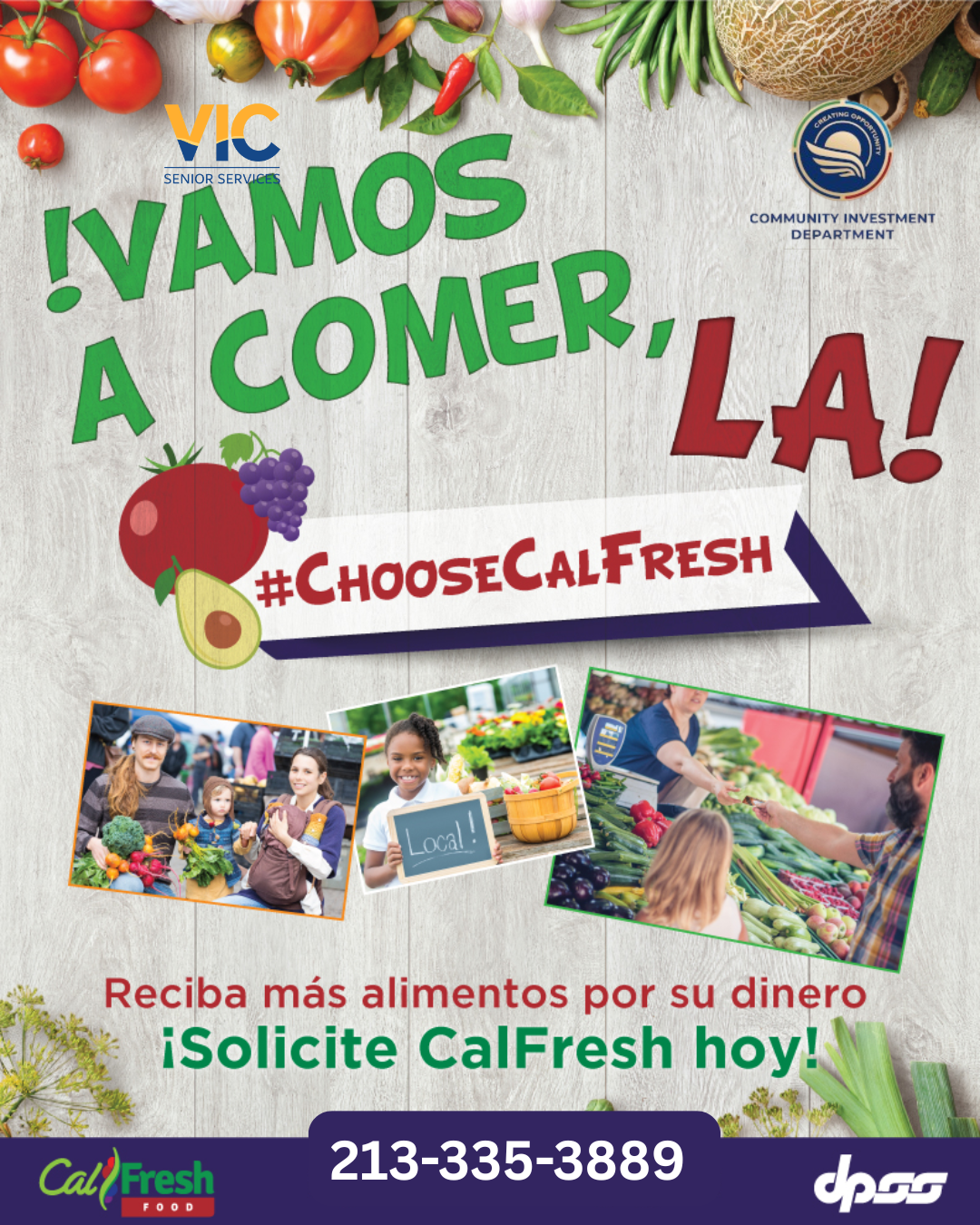 ¡Vamos a Comer! CalFresh flyer