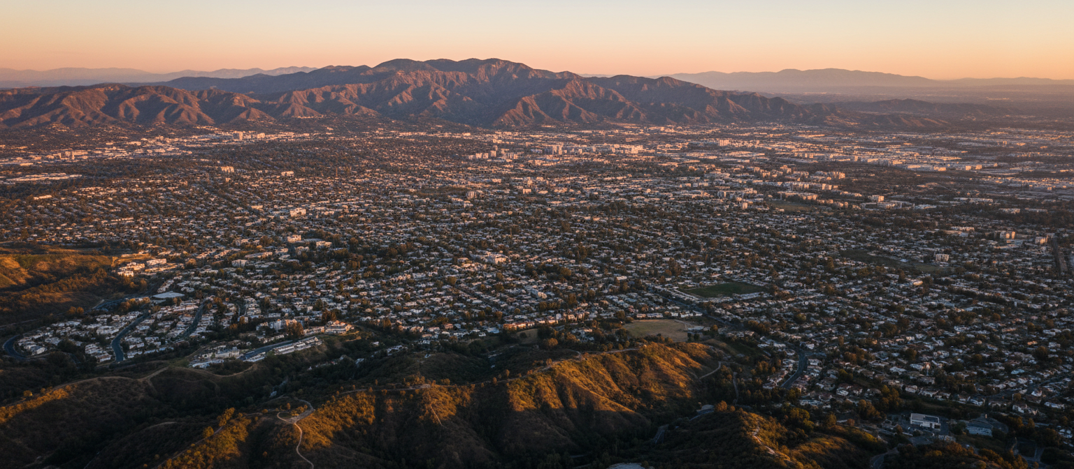 San Fernando Valley at golden hour