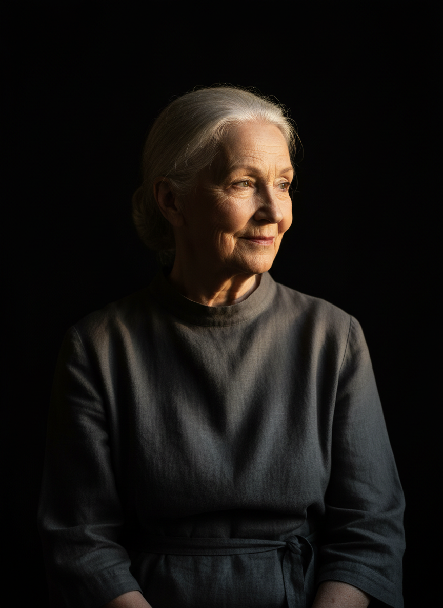 Senior community member with dignity and strength