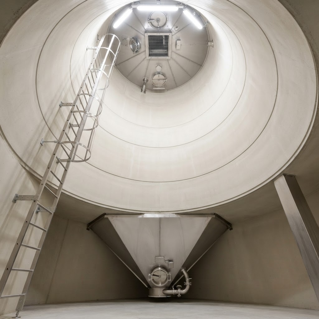Silo Interior — Deep Sanitation after