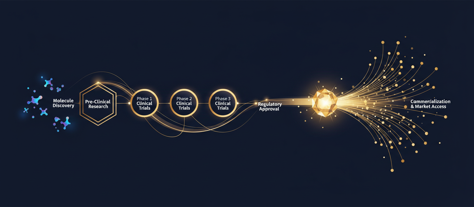 Drug development pipeline visualization