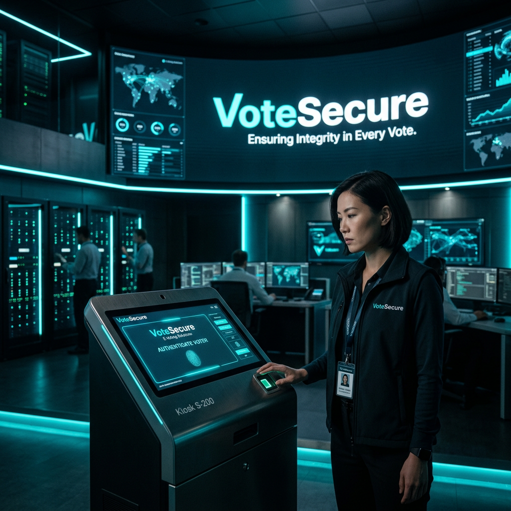 VoteSecure - E-Voting Solutions brand visual for votcy.com