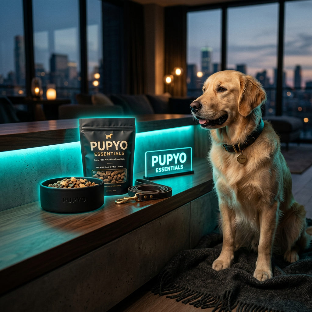 Pupyo Essentials - Pet Products brand visual for pupyo.com