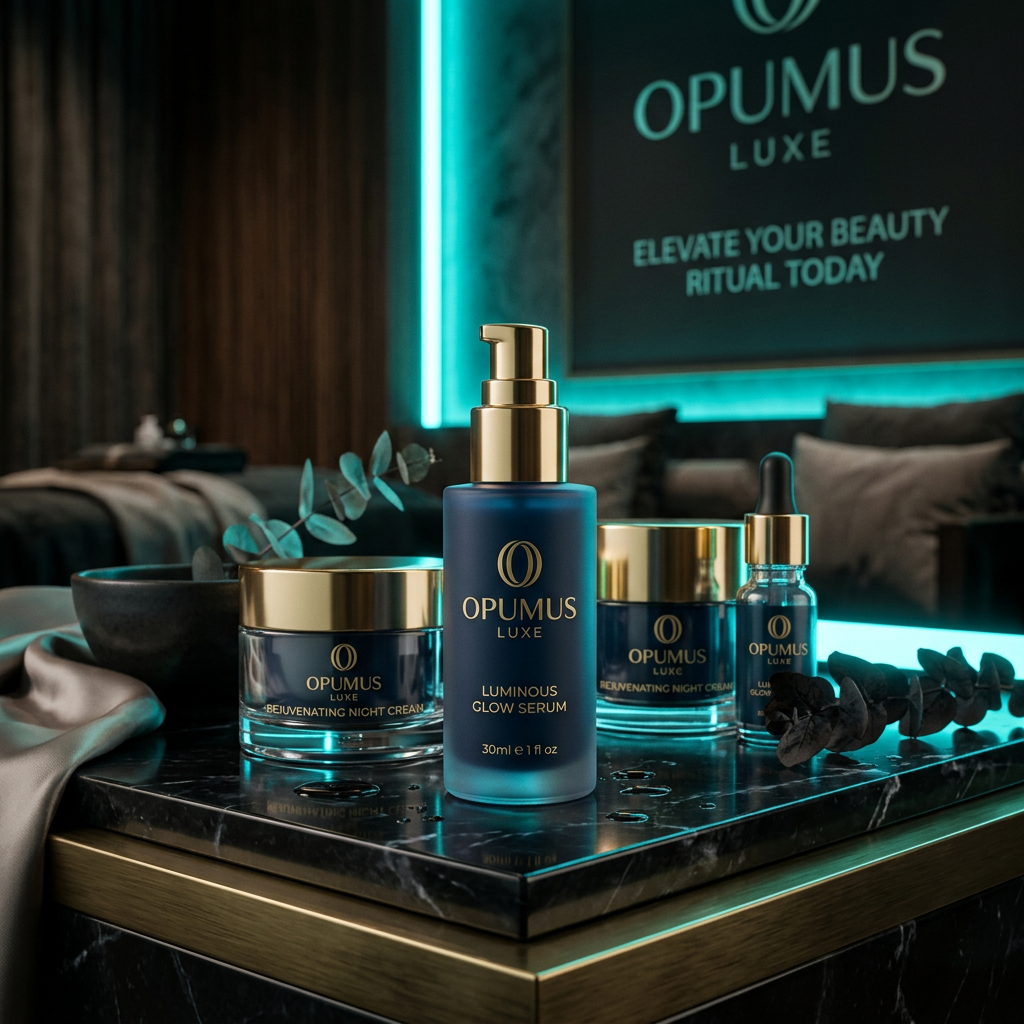 Opumus Luxe - Luxury Skincare brand visual for opumus.com