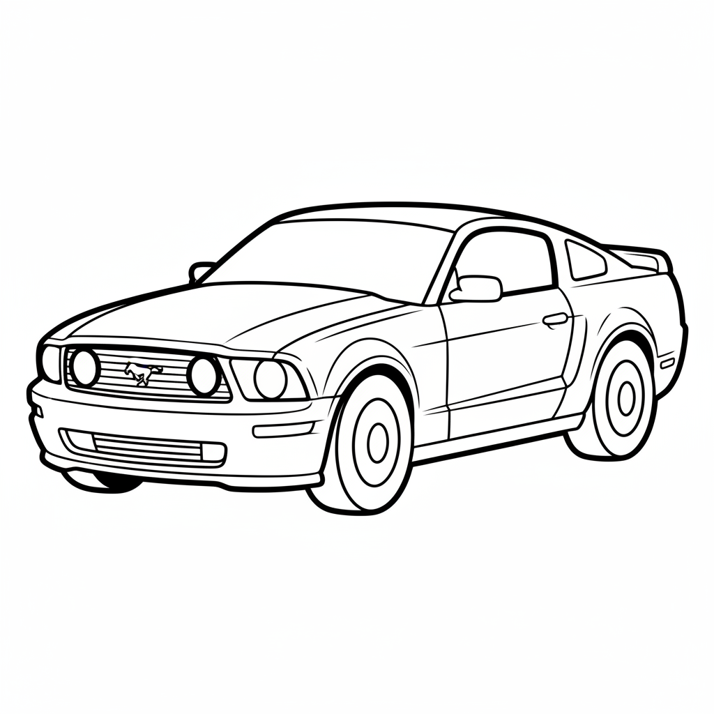Ford Mustang 9 Ausmalbild