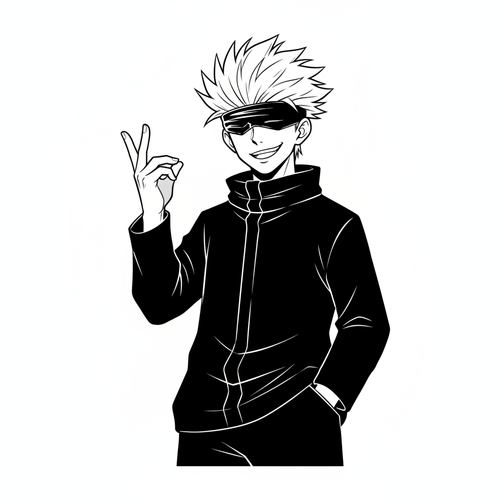 Dibujo de Gojo Satoru 9 para colorear