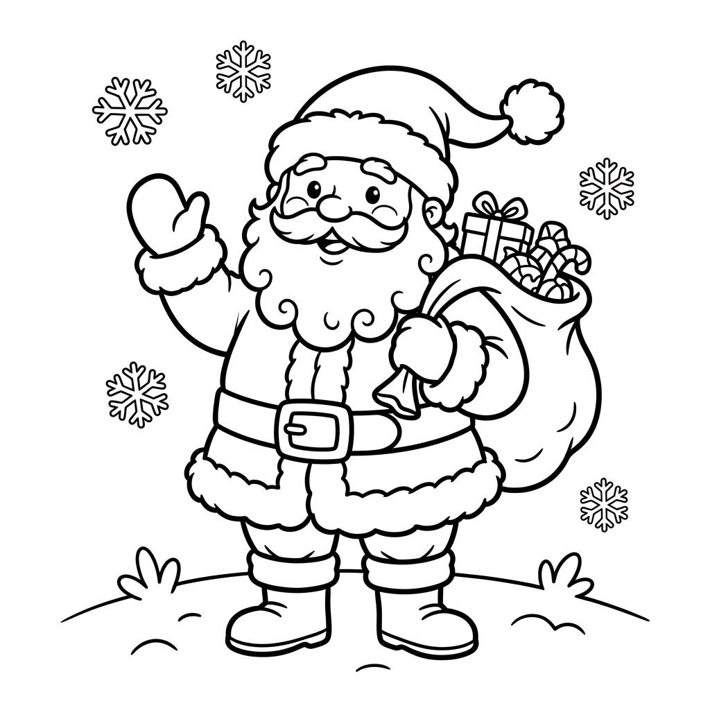 Disegno di Babbo Natale 7 da colorare