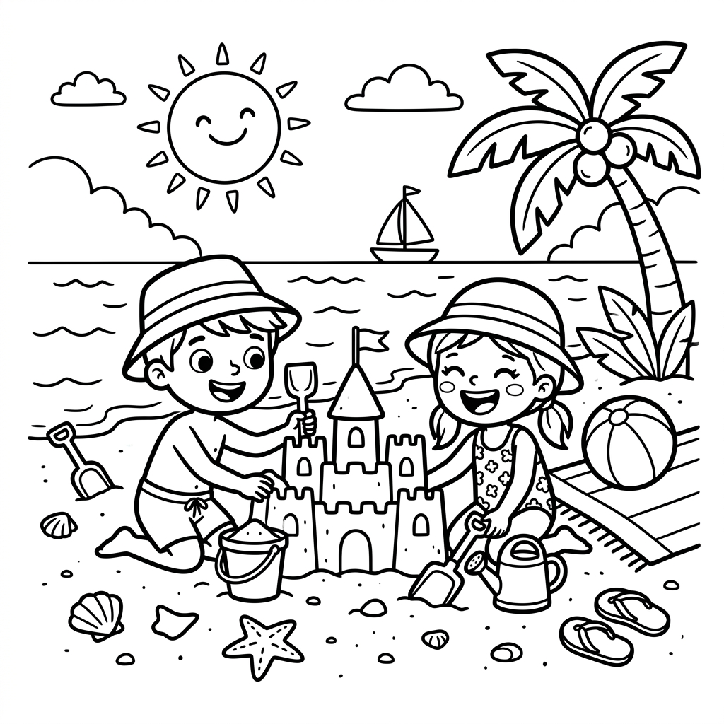 Summer Coloring Page 2