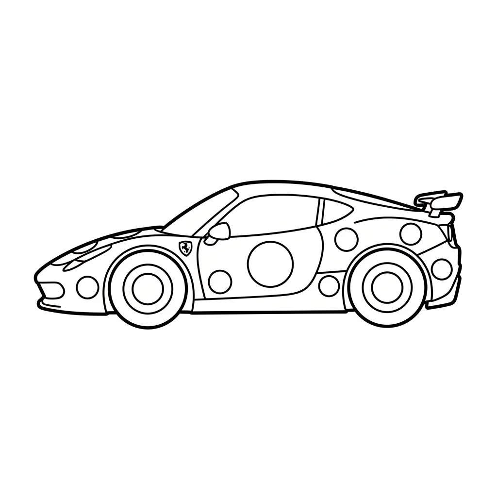 Ferrari 7 Ausmalbild