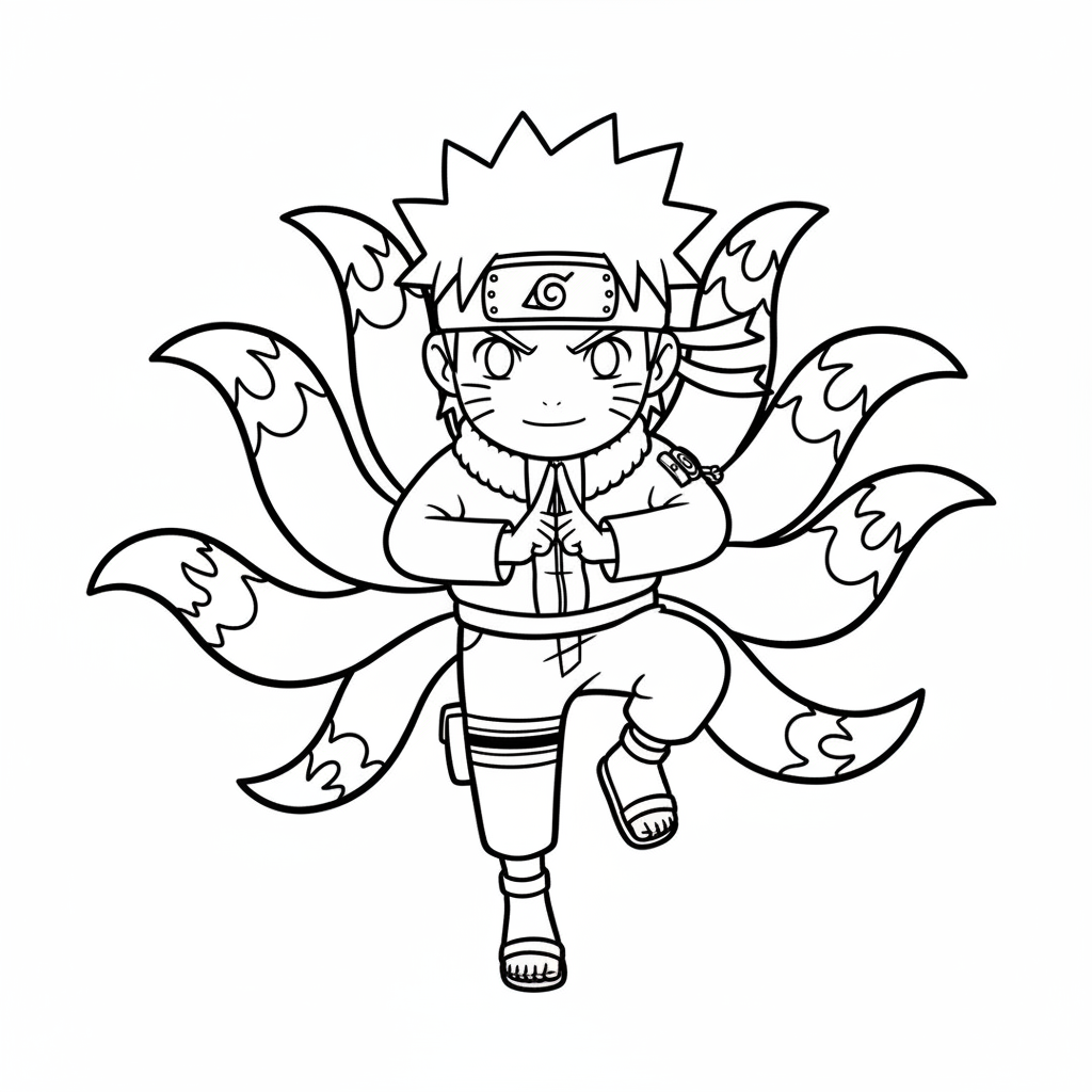 Naruto 9 涂色页