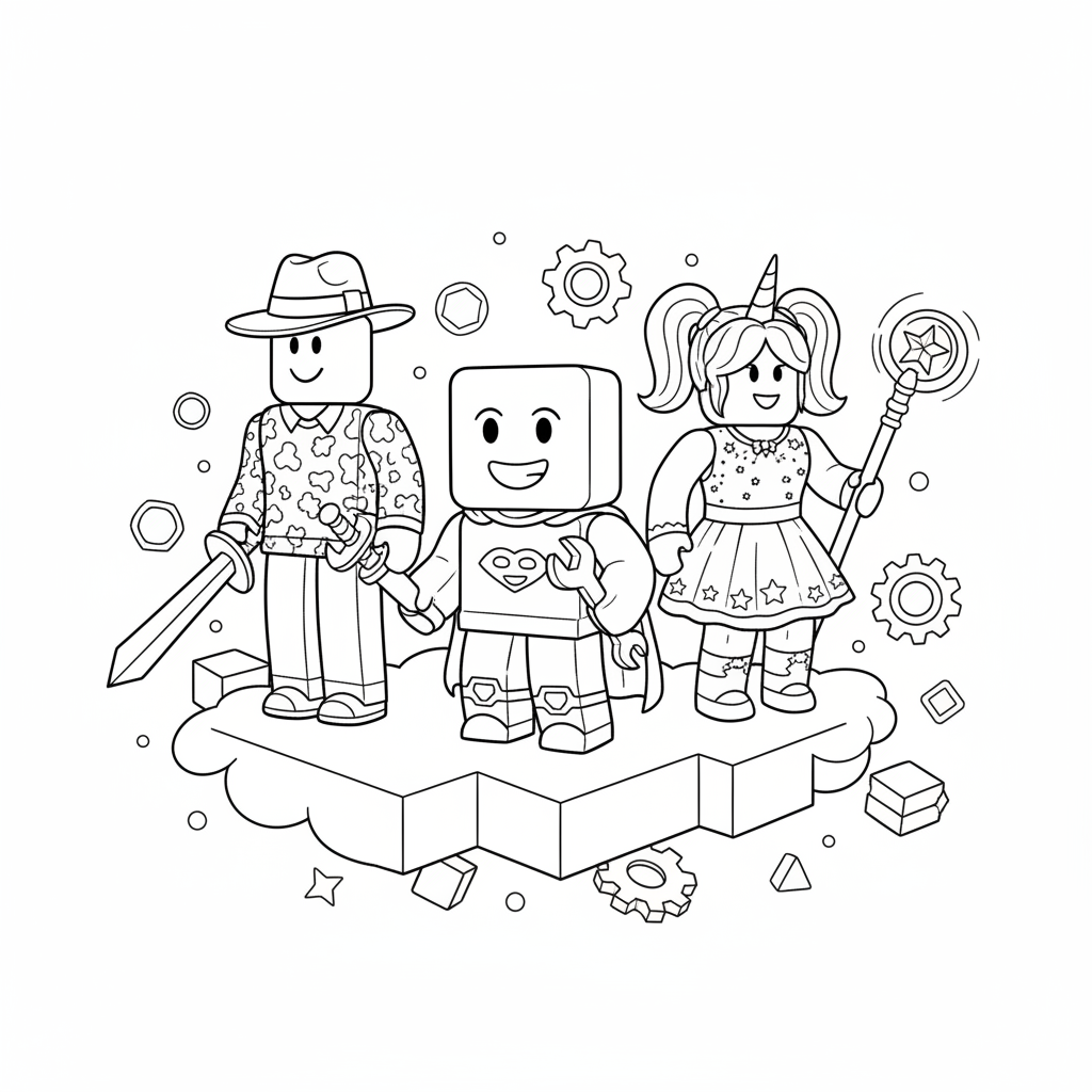 Disegno da colorare Roblox 3