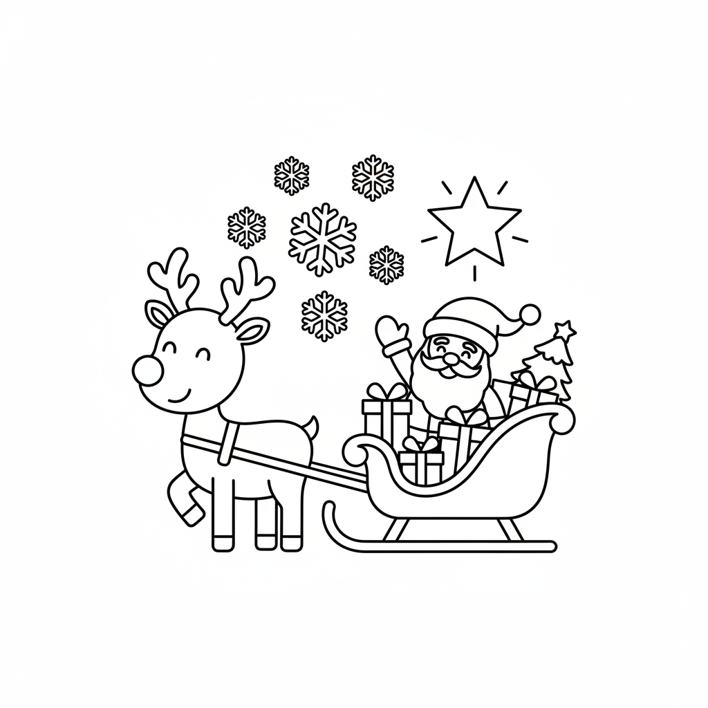 Dibujo de Navidad para colorear 6