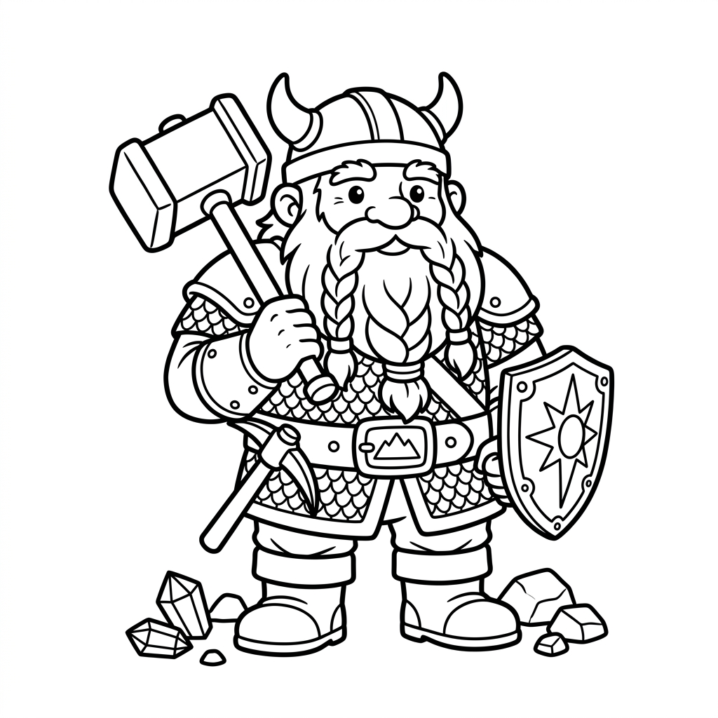Disegno da colorare nano fantastico 9