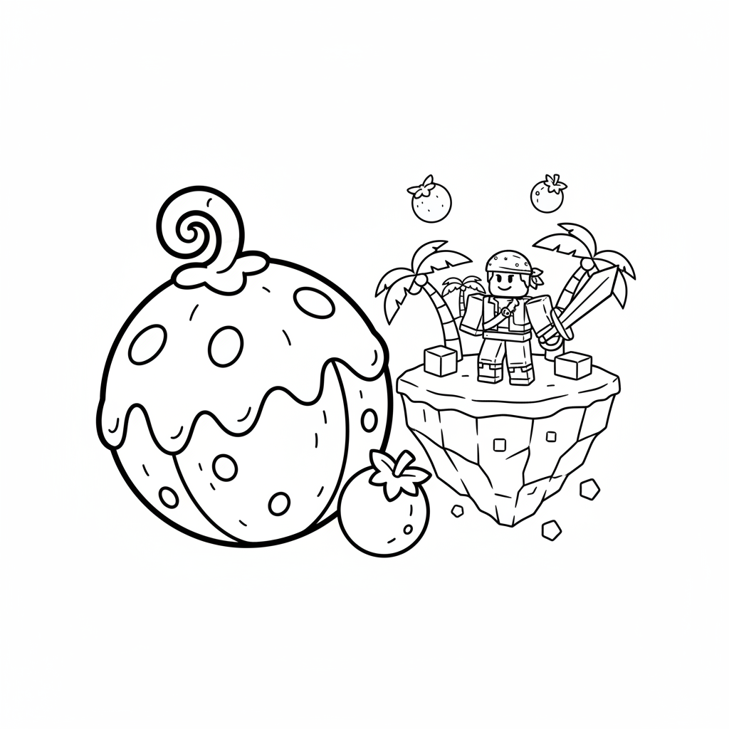 Disegno da colorare Roblox Blox Fruits 10