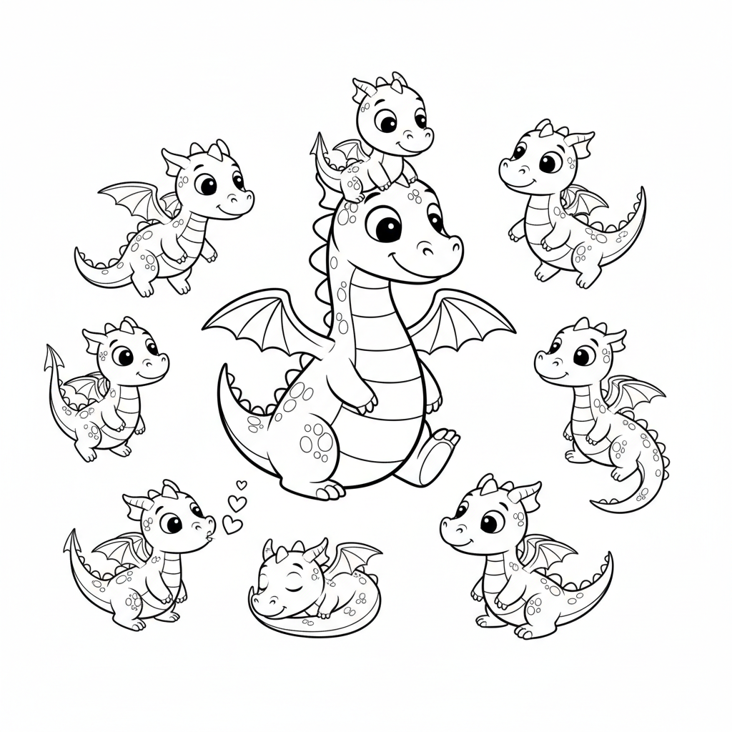 Dragons 9 coloring page