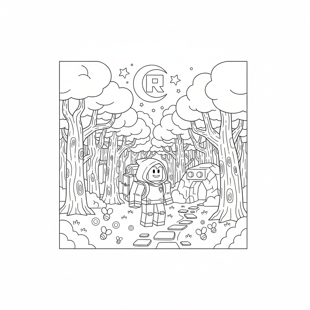 99 Nights in the Forest 6 涂色页