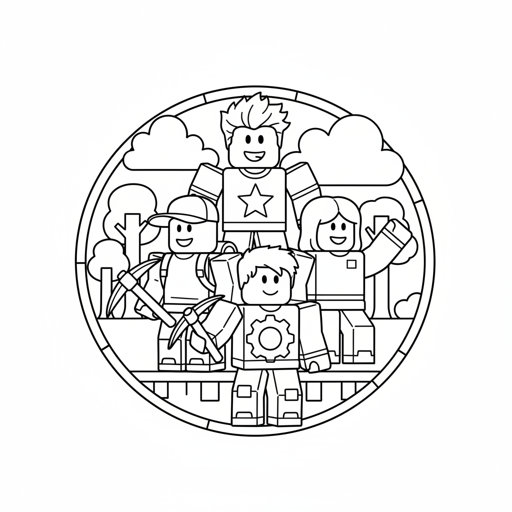 Coloriage Roblox 4 à imprimer