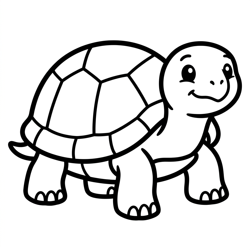 Disegno da colorare di una tartaruga 3