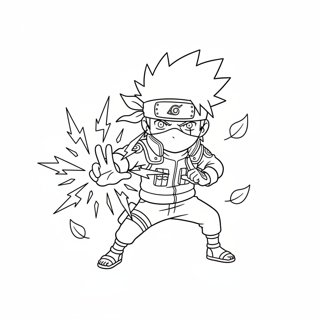 Dibujo de Kakashi 2 para colorear