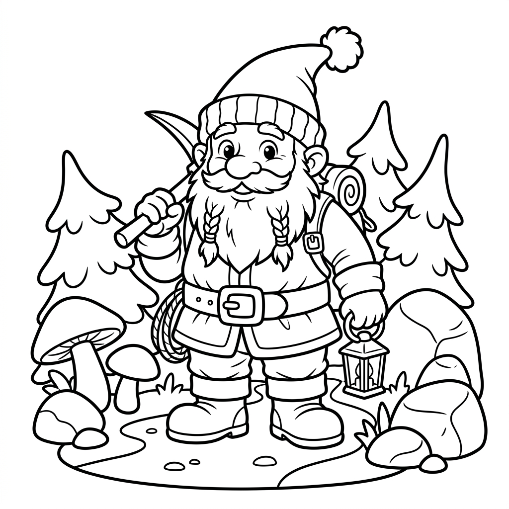Disegno di nano fantastico da colorare 8