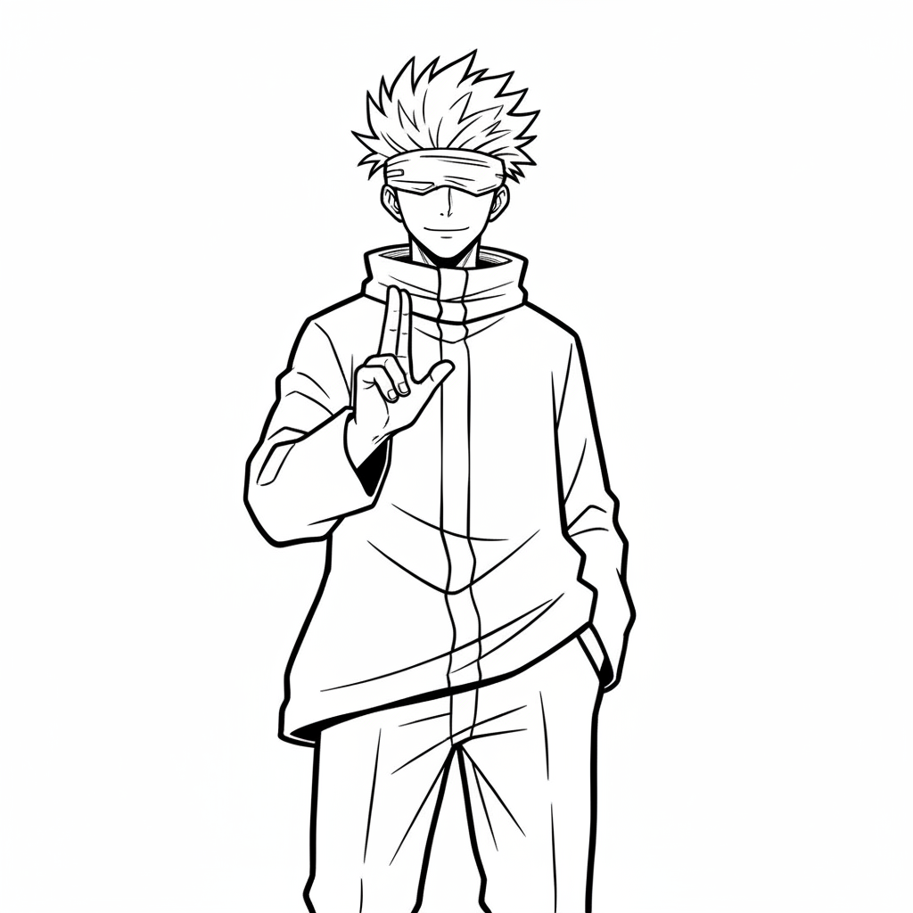 Coloriage Gojo Satoru 4 à imprimer