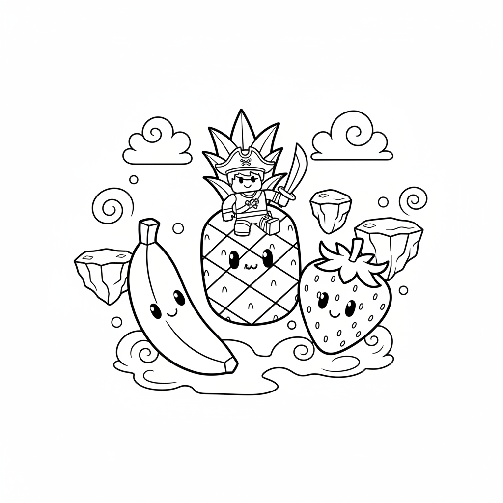 Coloriage Roblox ( blox fruits ) 3 à imprimer