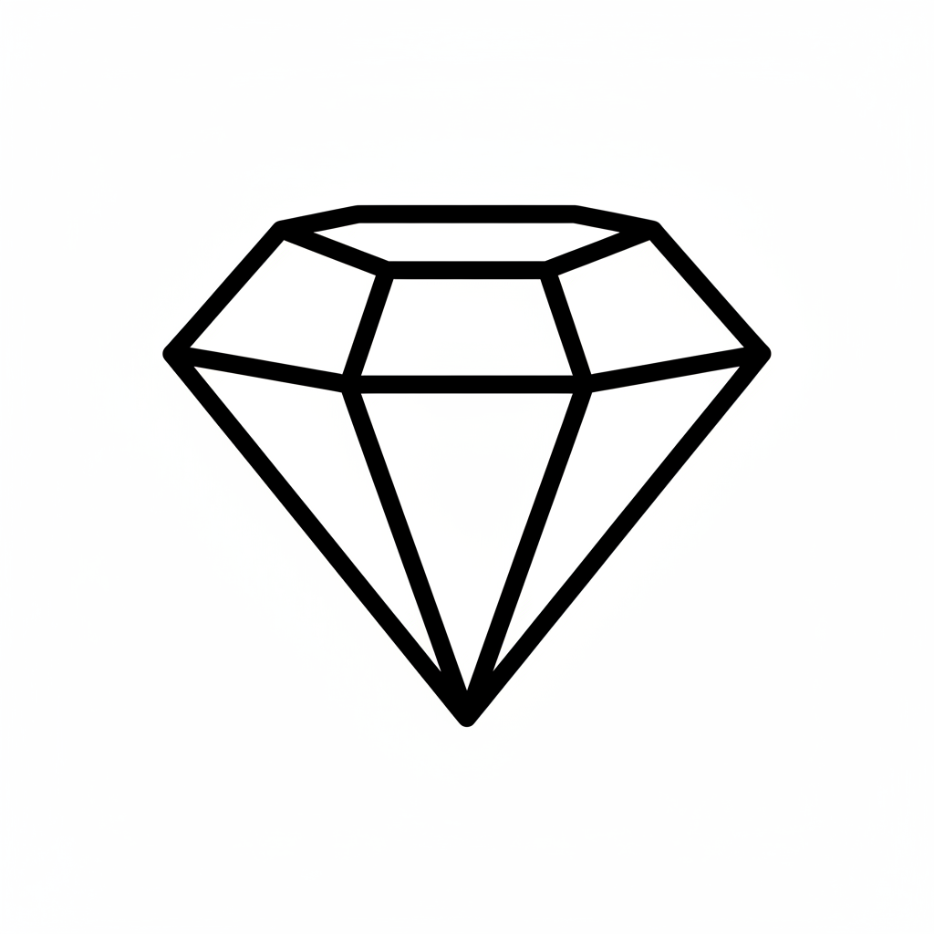 Einfaches Diamant-Ausmalbild 4