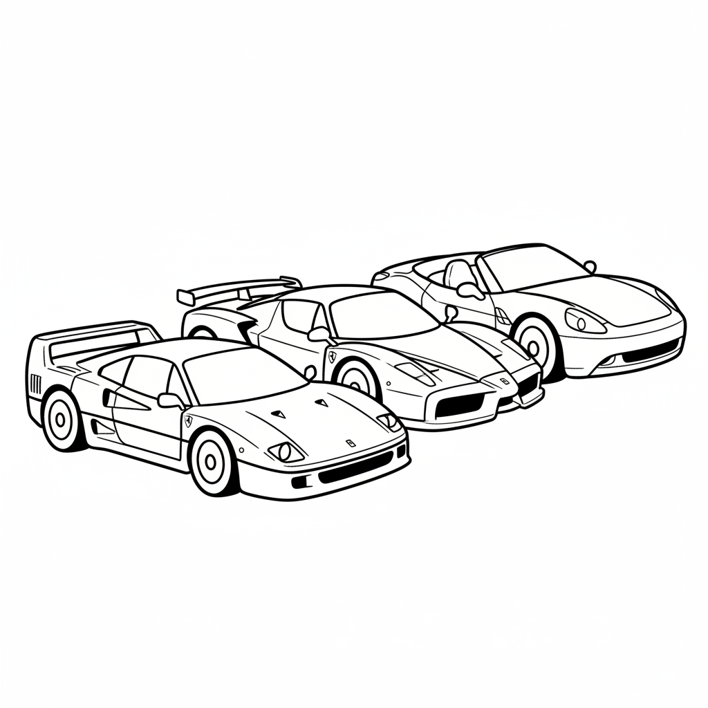 Disegno da colorare Ferrari 3
