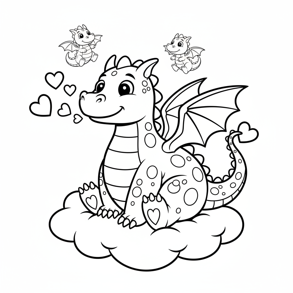 Drachen 7 Ausmalbild