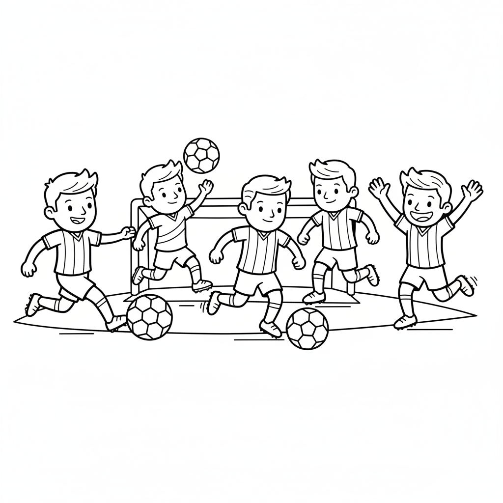 Dibujo para colorear Fútbol 5
