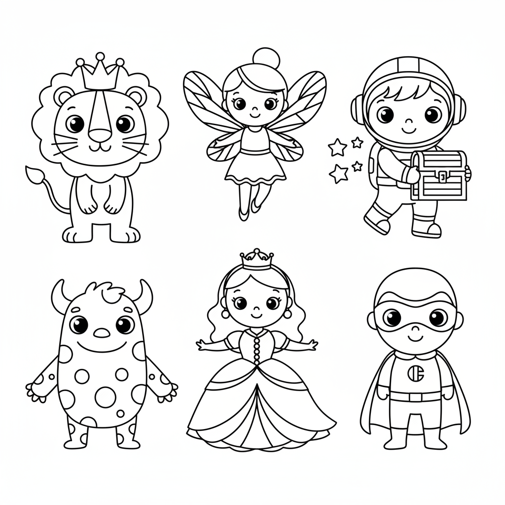 Dibujo de personajes para colorear 7