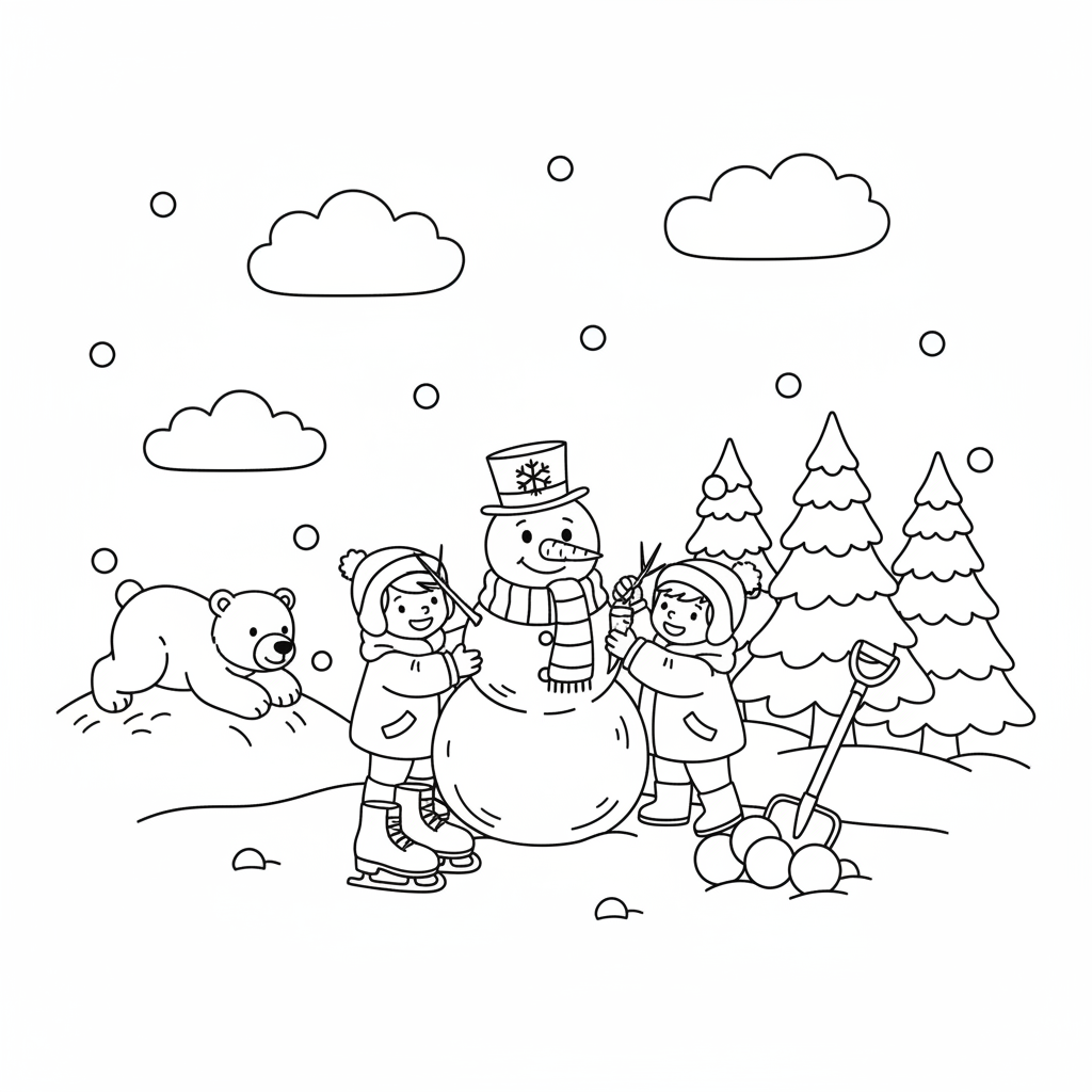Dibujo para colorear Invierno 7
