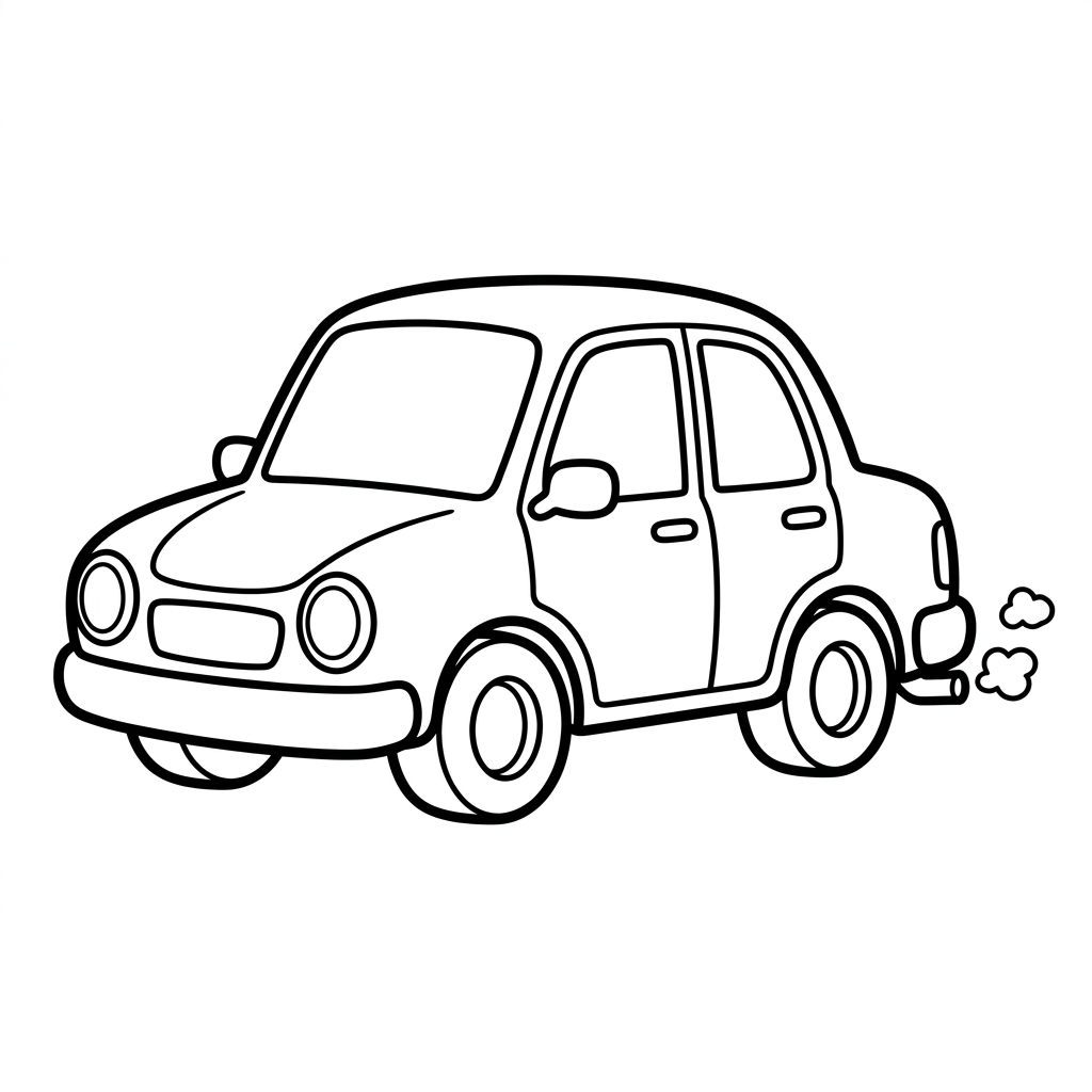 Dibujo de auto para colorear 7