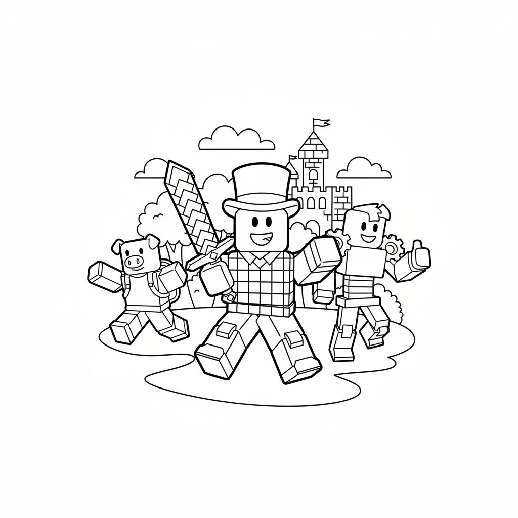 Disegno Roblox 3 da colorare