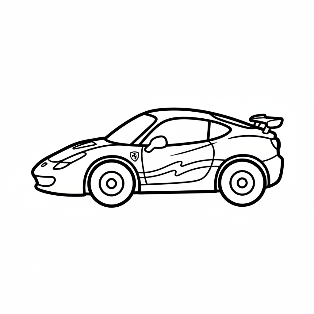Ferrari 9 Ausmalbild
