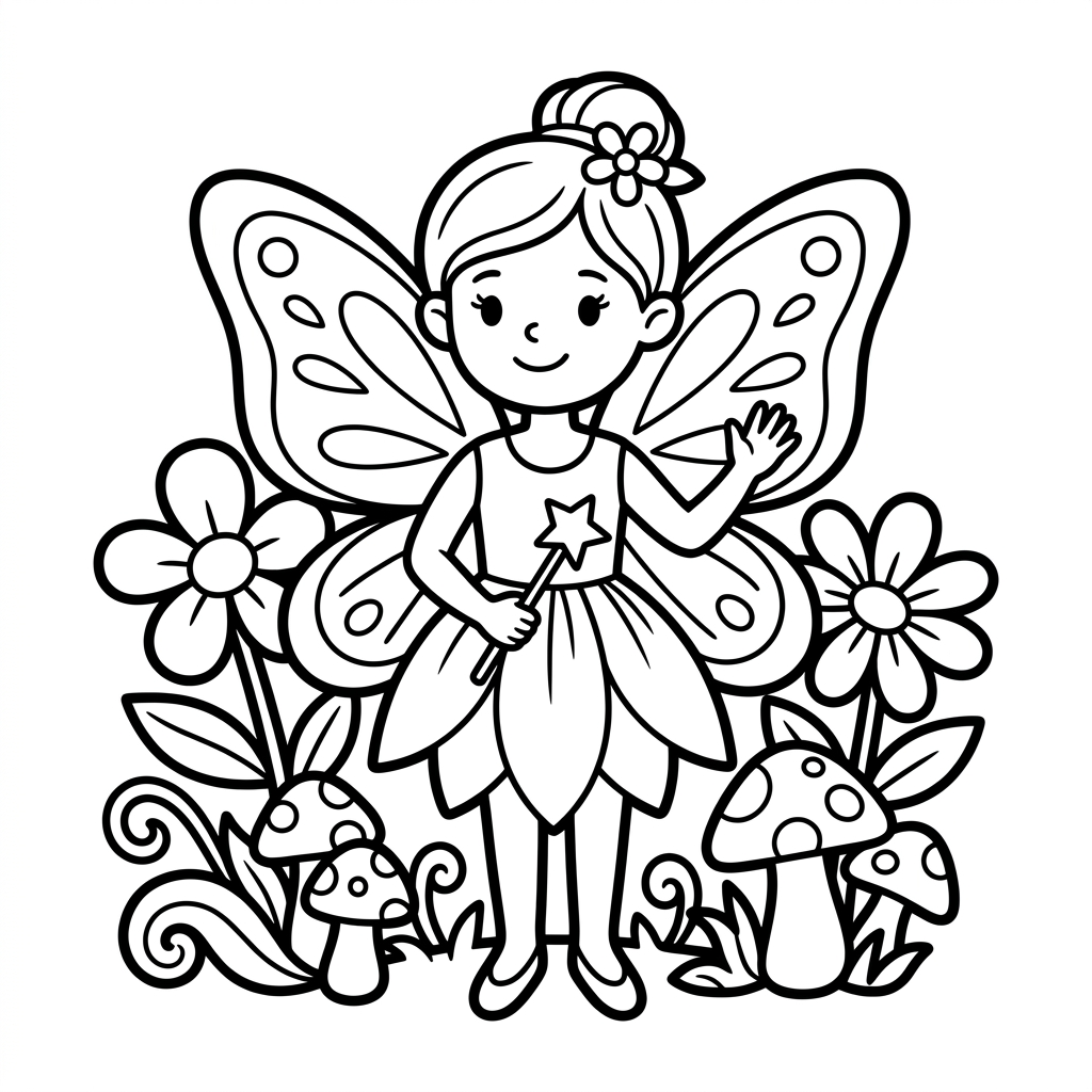 Fairy Coloring Page 6