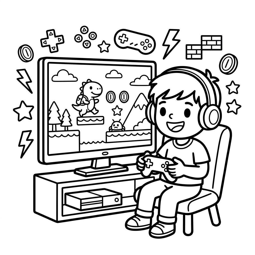 Gaming-Ausmalbild 2