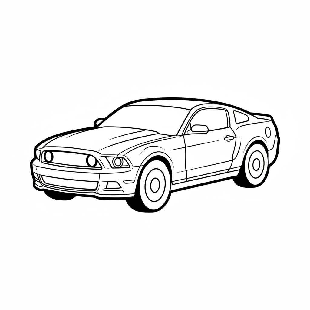 Ford Mustang 6 Ausmalbild