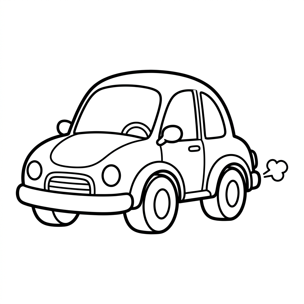 Dibujo de coche para colorear 4