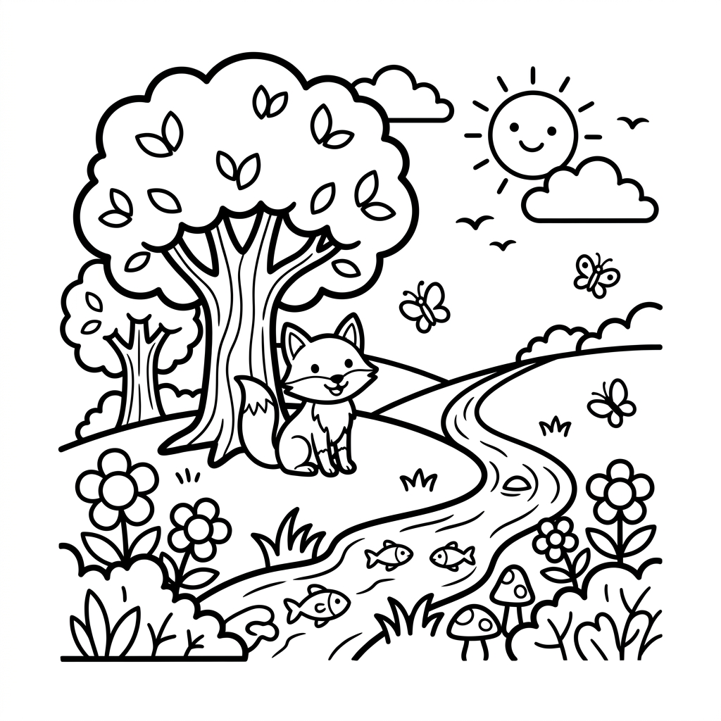 Disegno autunnale da colorare 5