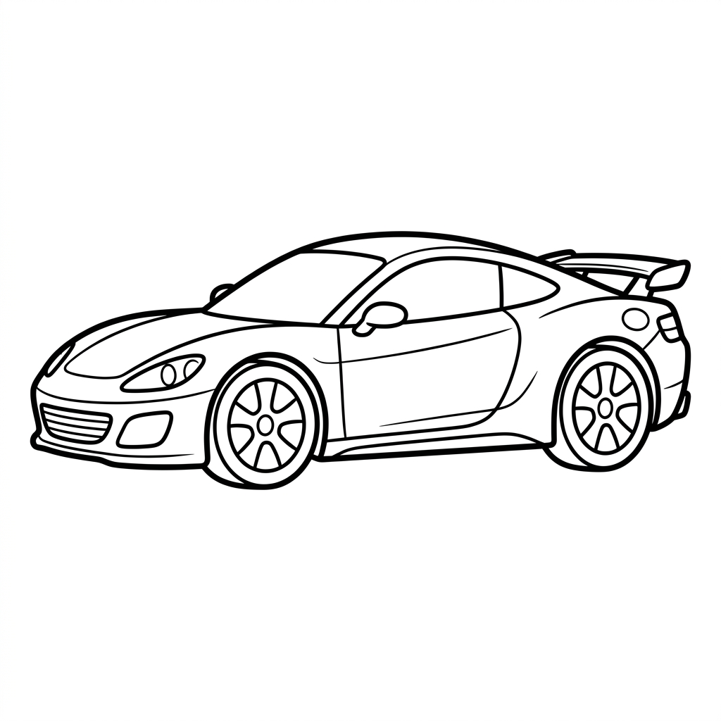 Sportfahrzeug-Ausmalbild 9