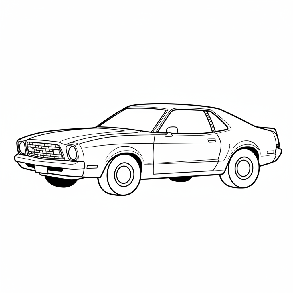 Ford Mustang 2 Ausmalbild