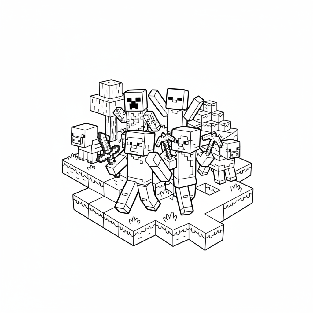 Dibujo de Minecraft 6 para colorear