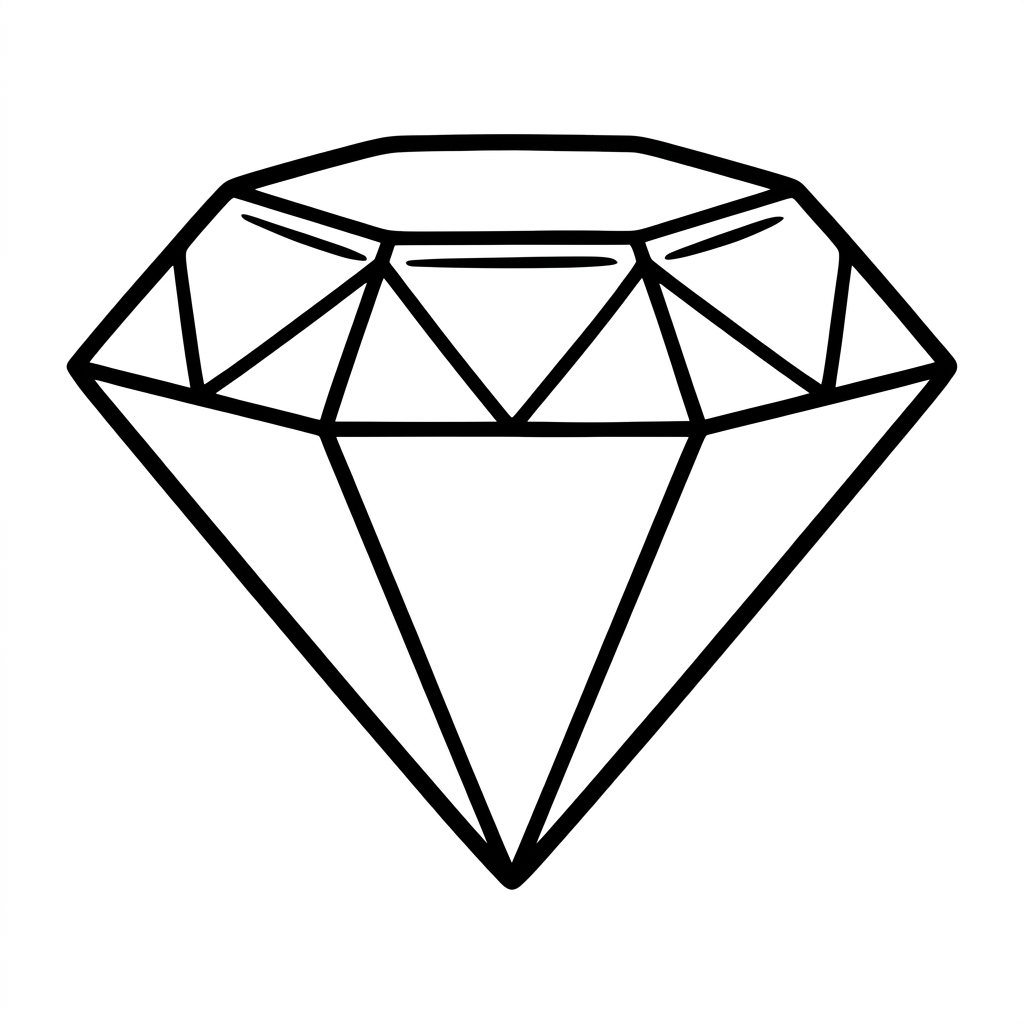 Dibujo de diamante fácil 8