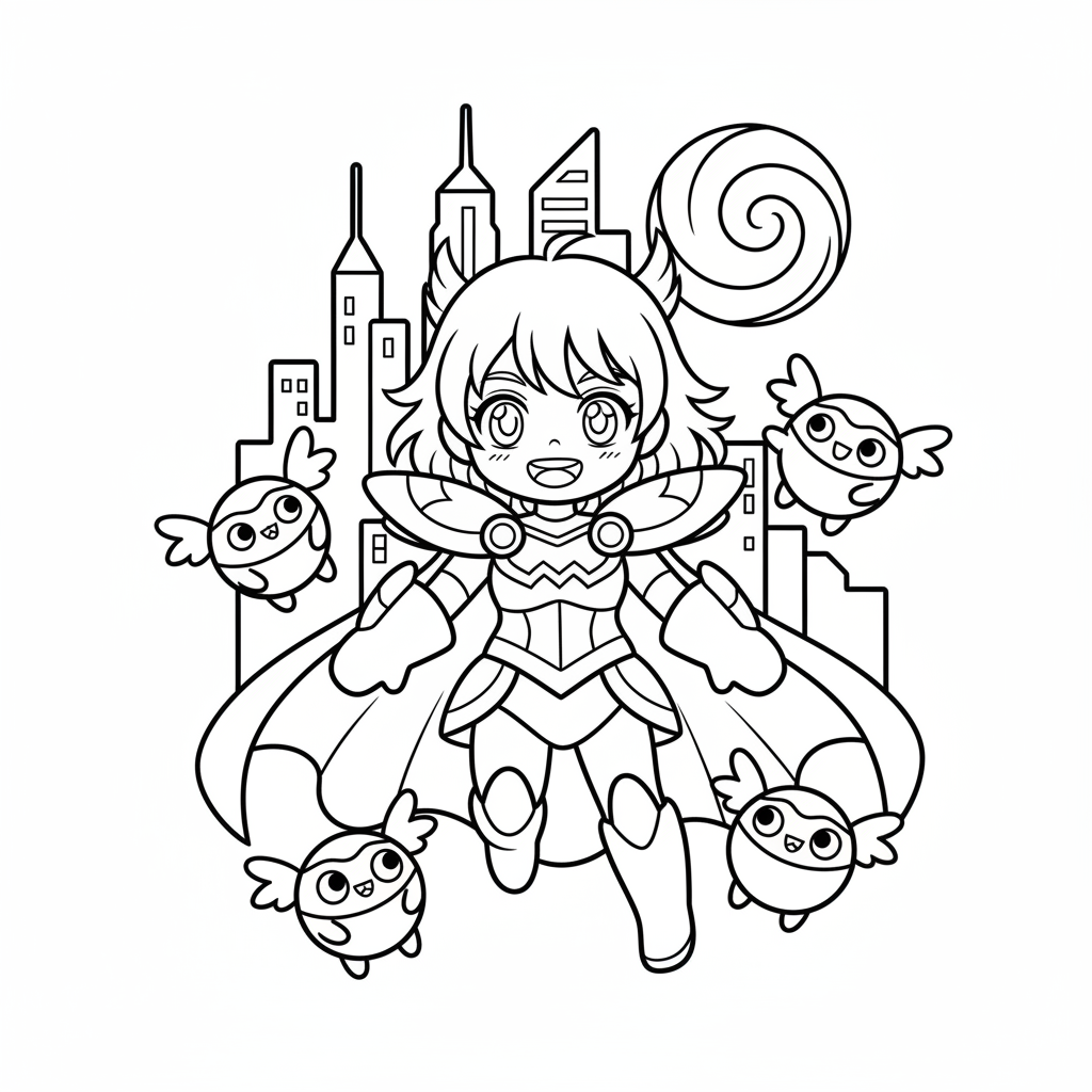 Manga 7 coloring page