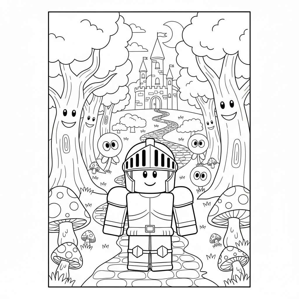 Pagina da colorare 99 Nights in the Forest 2