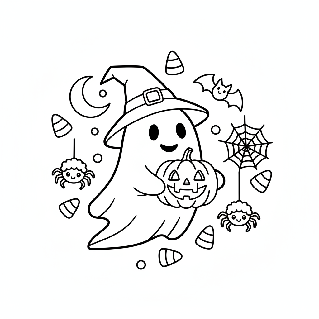 Disegno da colorare Halloween 8