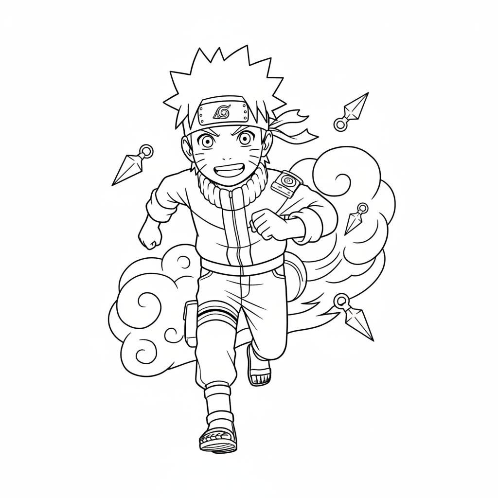 Naruto 1 coloring page