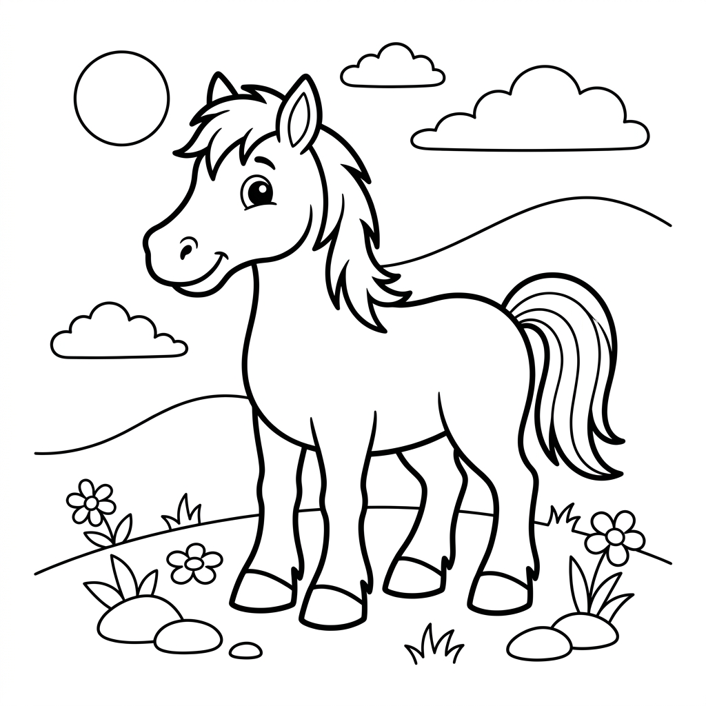 Pferd Ausmalbild 7