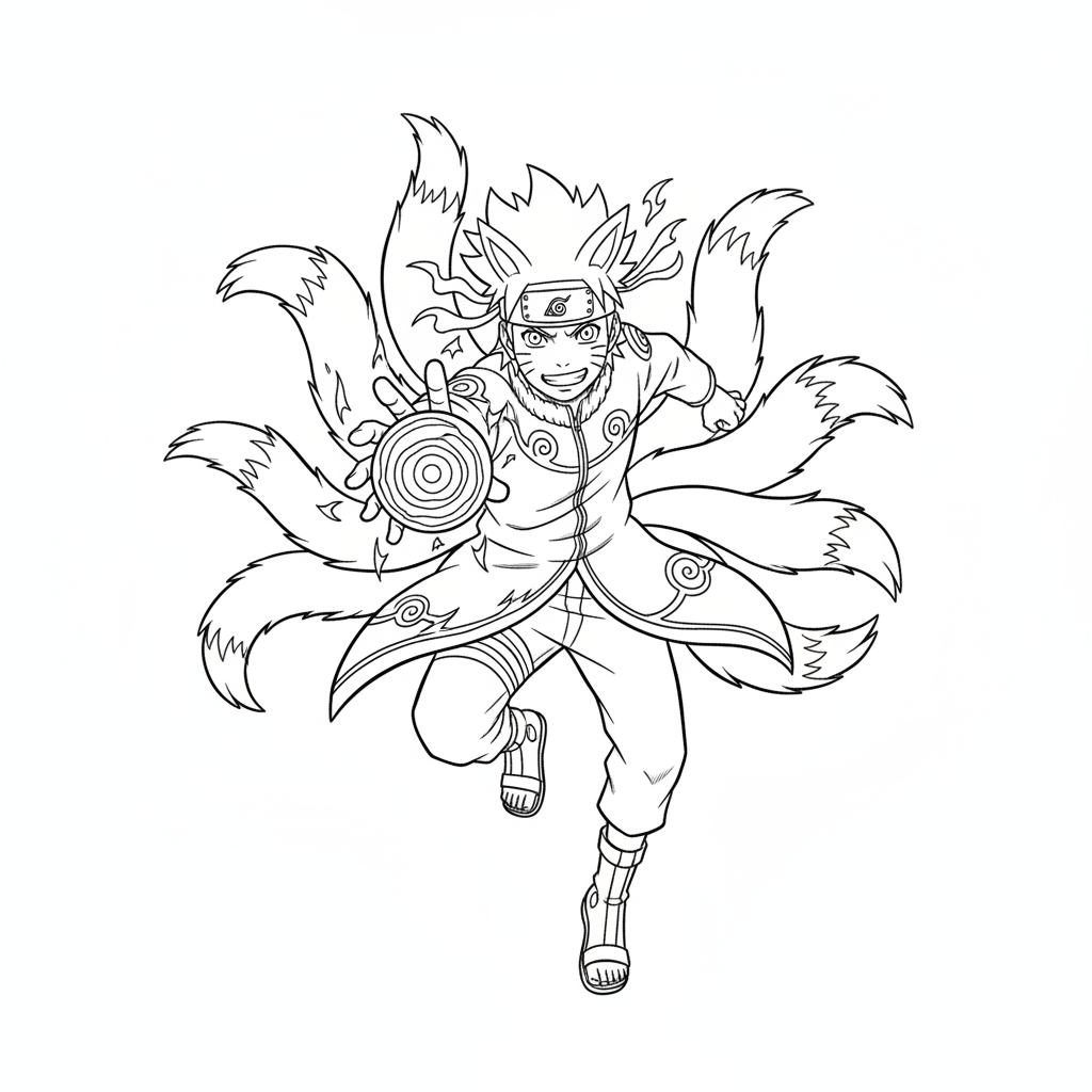 Dibujo de Naruto 9 para colorear